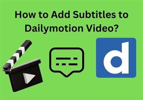 add subtitles to dailymotion video